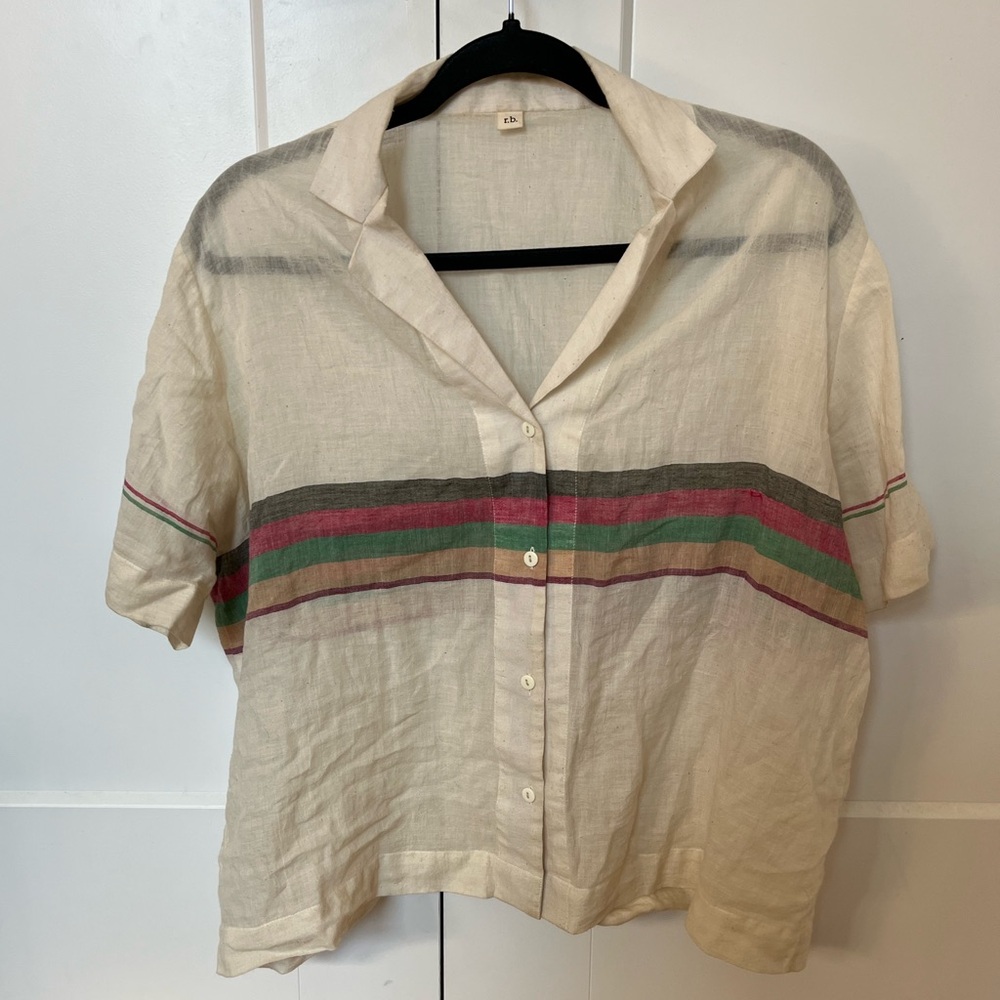 Runaway Bicycle sheer Button-Up Shirt